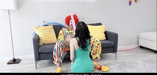  Bossy MILF goes down on a clown - Alana Cruise